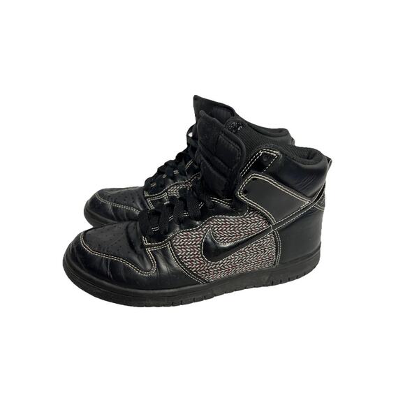 Nike Dunk High “Tweed Herringbone” Women’s Size 7 Black & White High Top Shoes - Picture 1 of 14
